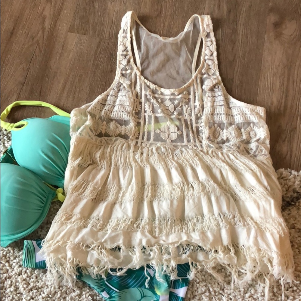 Hollister sheer tank top🌻